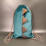 Plecak szkolny jednokomorowy UPCYCLED FABRICS - turkusowy